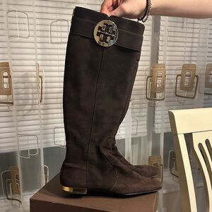 Tory Burch Dark Brown Over the Knee Boots
